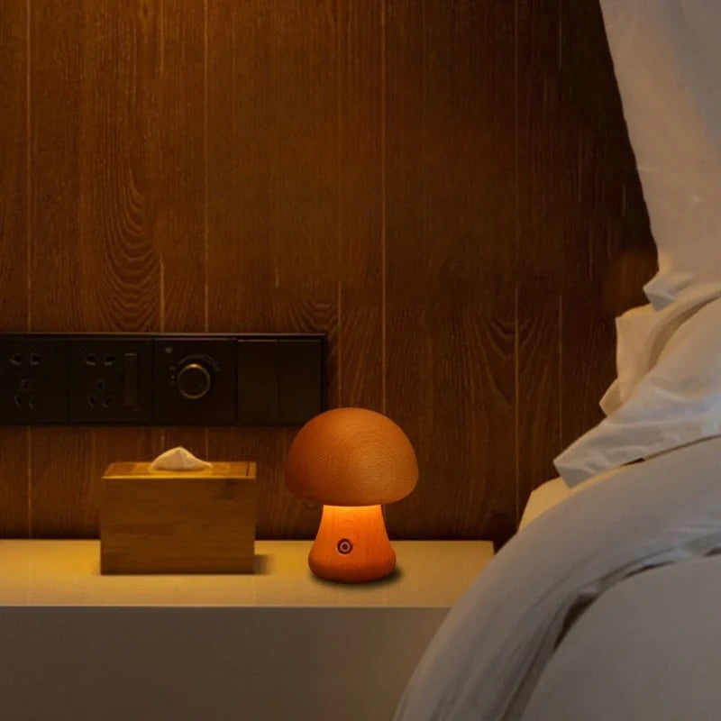 Lampe de table en bois Lumishroom™