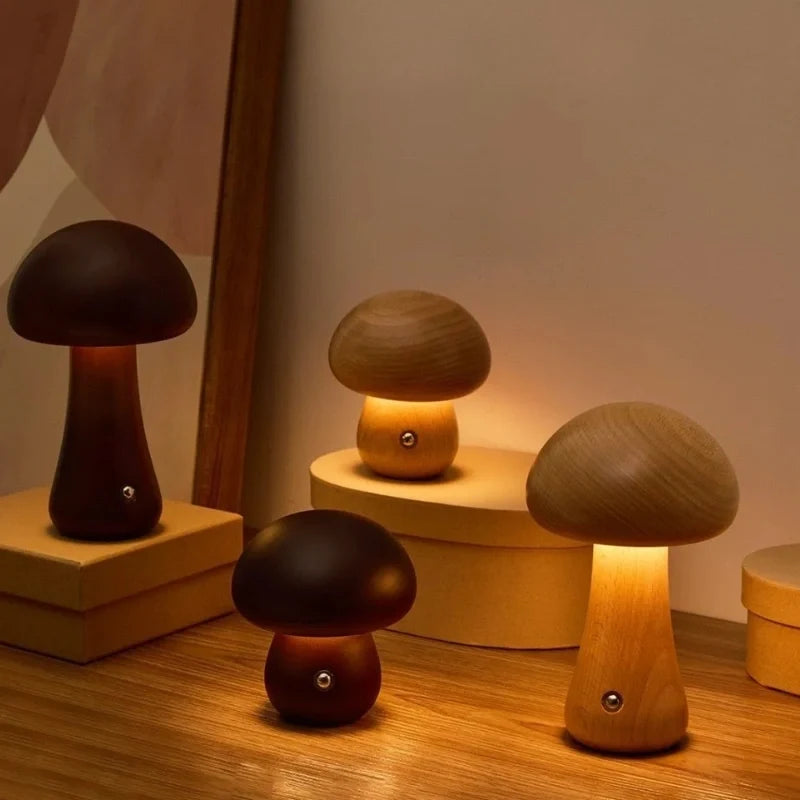 Lampe de table en bois Lumishroom™