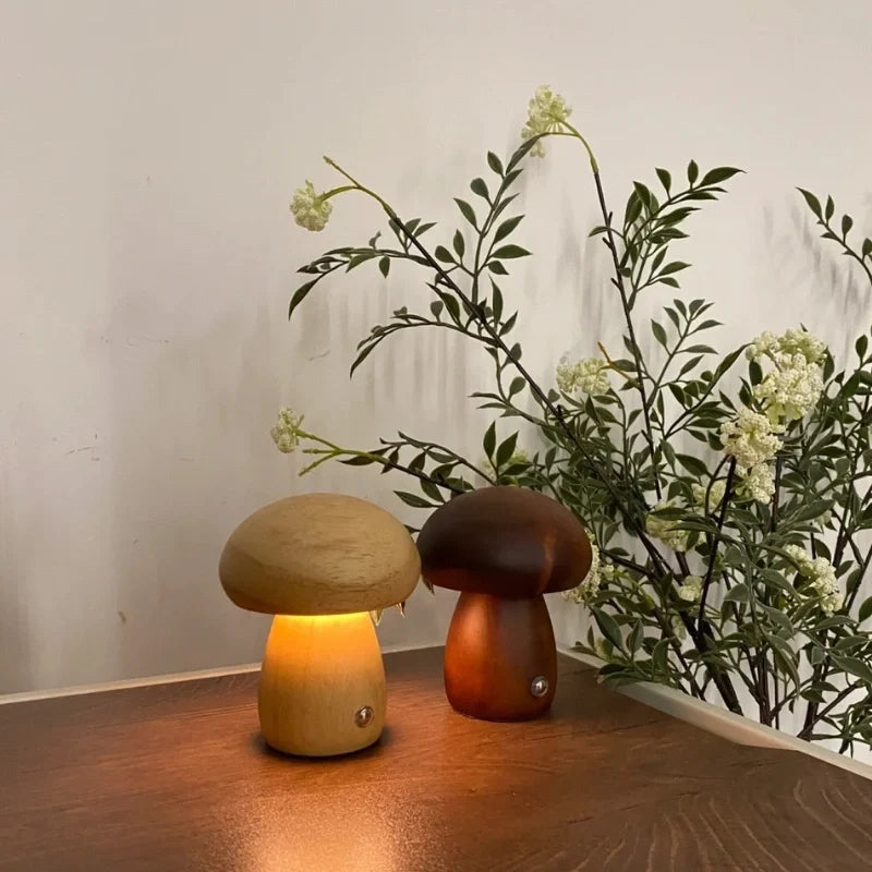 Lampe de table en bois Lumishroom™