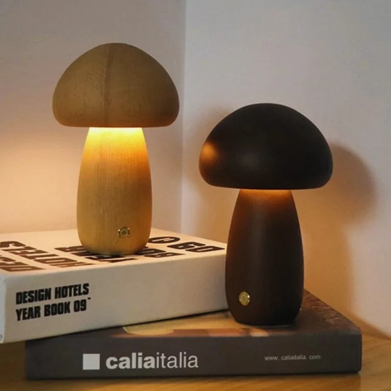 Lampe de table en bois Lumishroom™