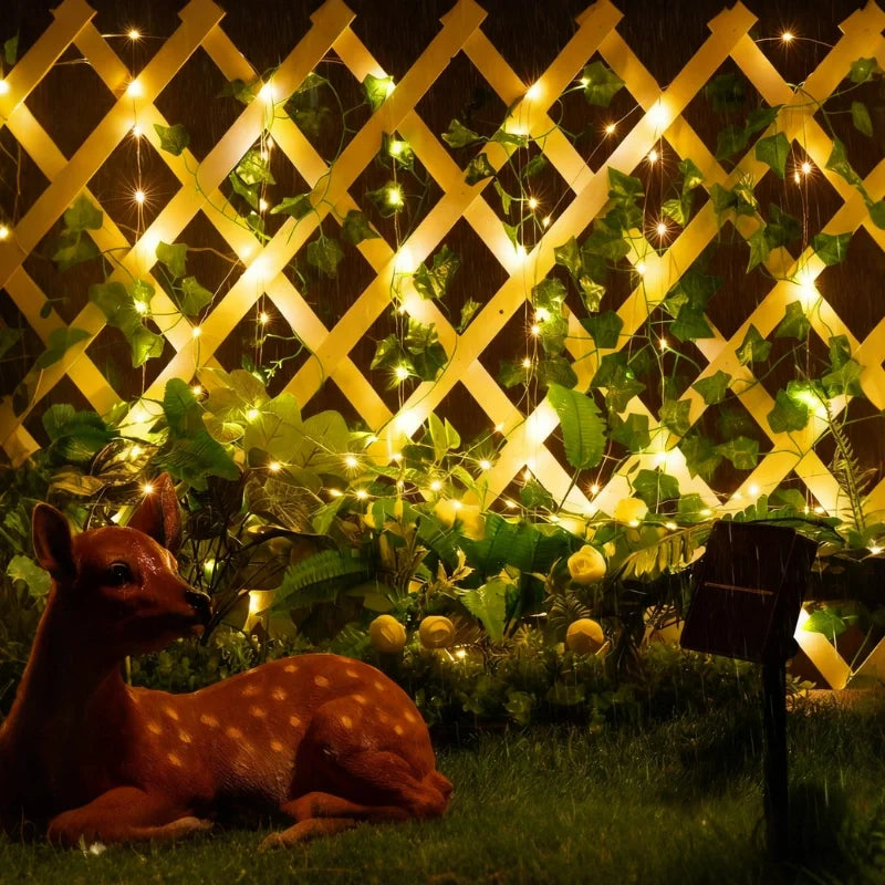 Botanische slinger met lichtjes