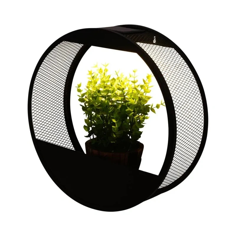 Applique solaire avec pot de fleurs