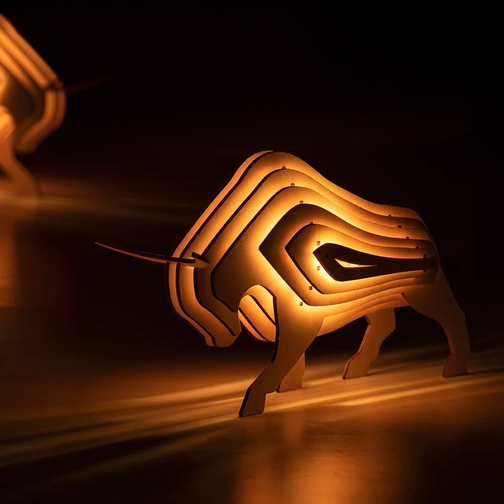 WildCraft™ Houten dierenlamp