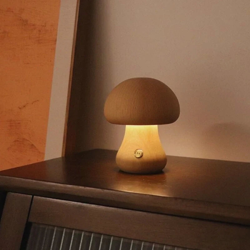 Lampe de table en bois Lumishroom™