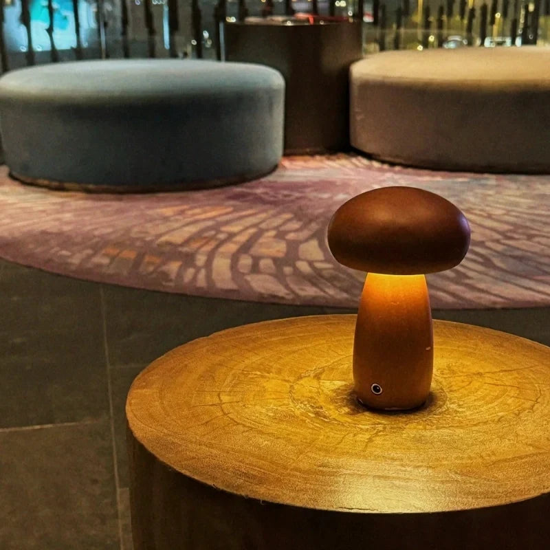 Lampe de table en bois Lumishroom™