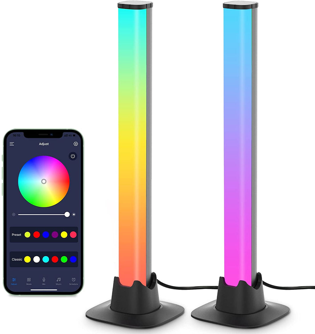 Barres lumineuses rythmiques