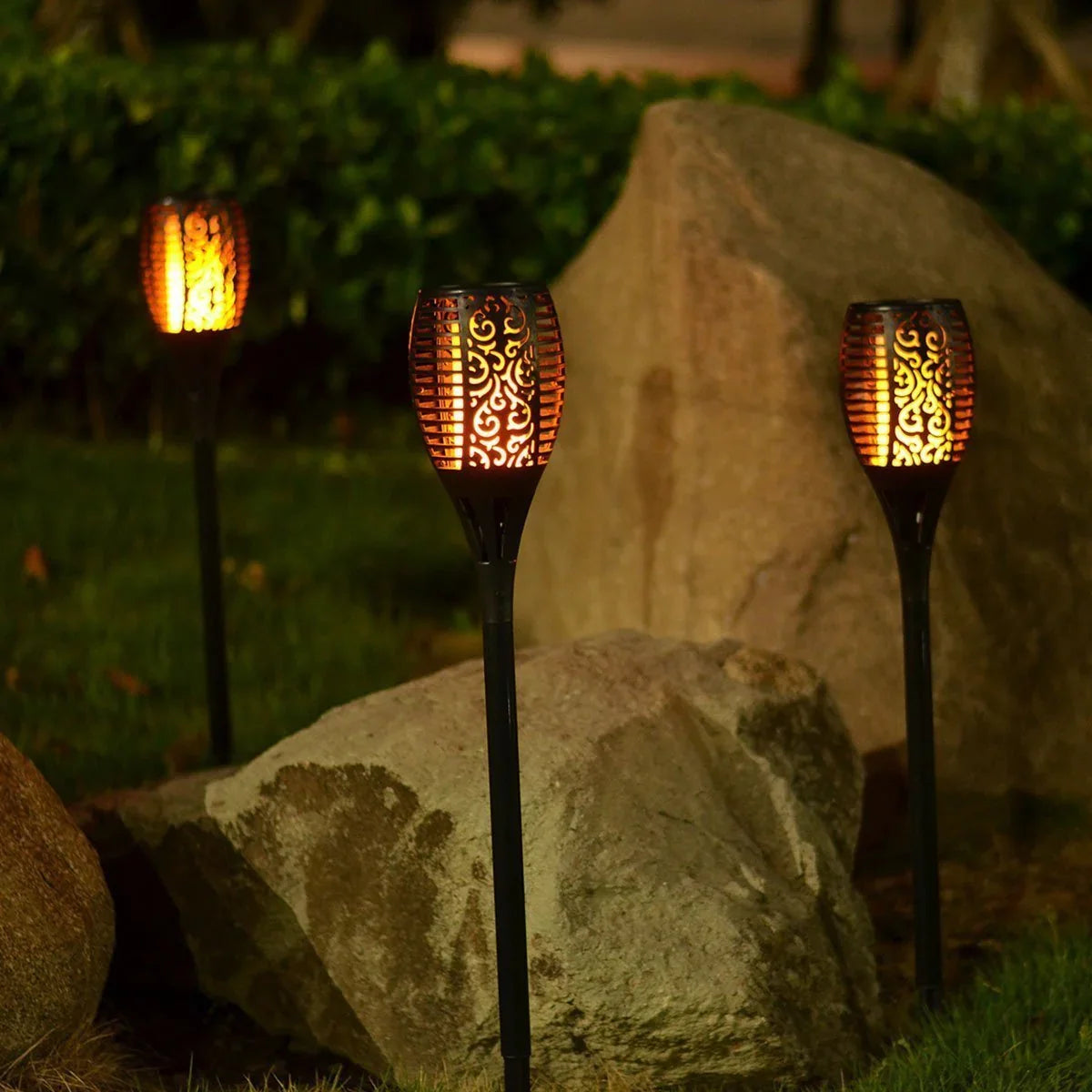 Torche solaire de jardin