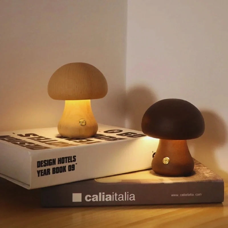 Lampe de table en bois Lumishroom™