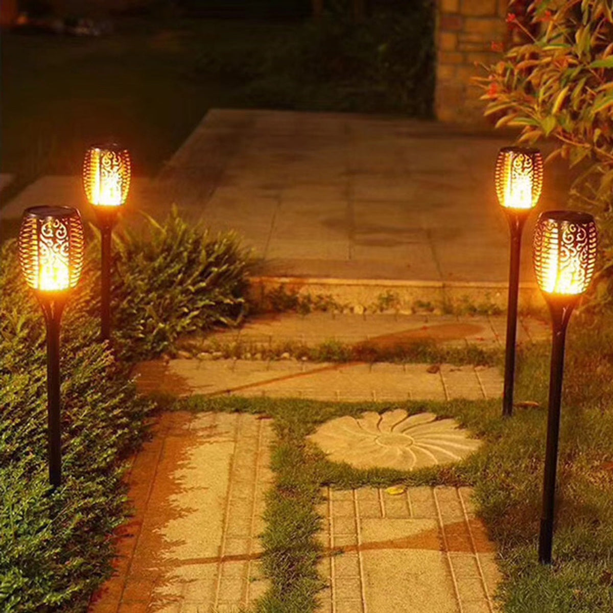 Torche solaire de jardin