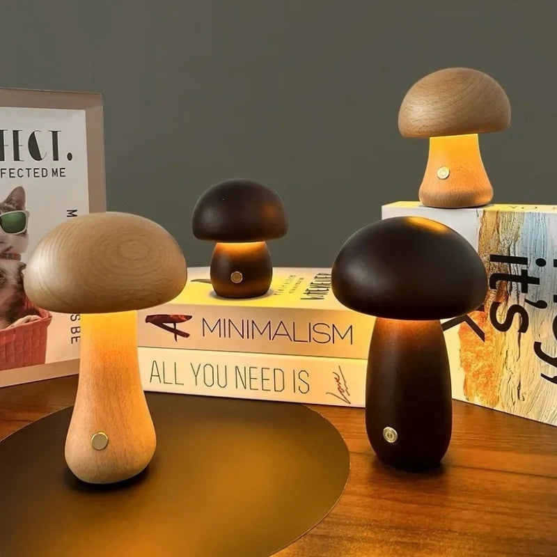 Lampe de table en bois Lumishroom™