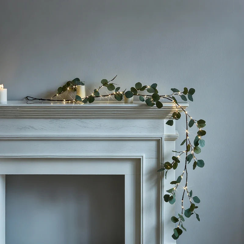Botanische slinger met lichtjes