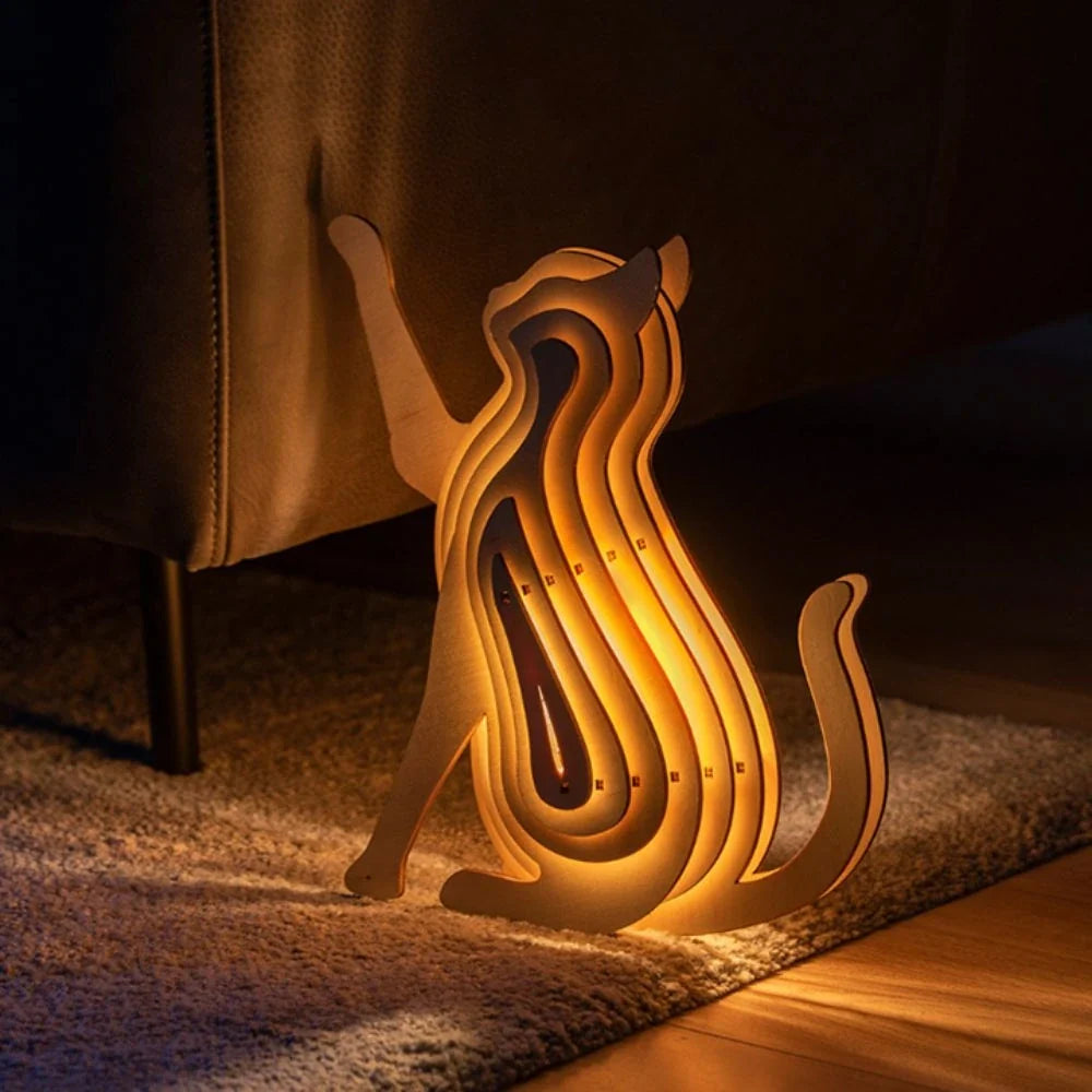 WildCraft™ Houten dierenlamp