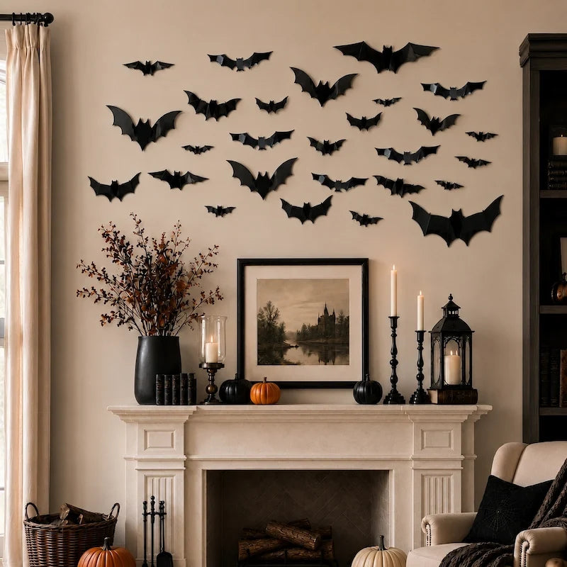 Décoration murale chauves-souris 3D HallowWing™