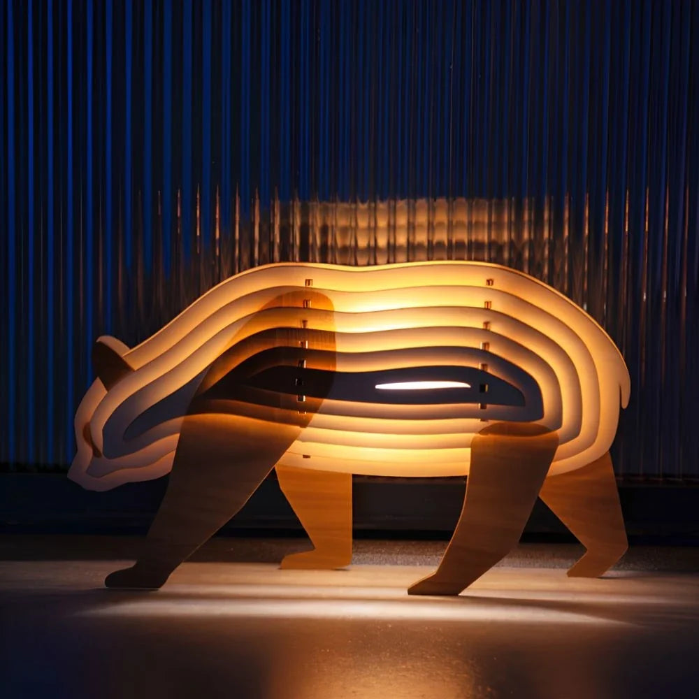 WildCraft™ Houten dierenlamp