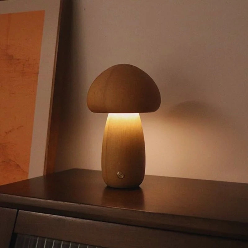 Lampe de table en bois Lumishroom™