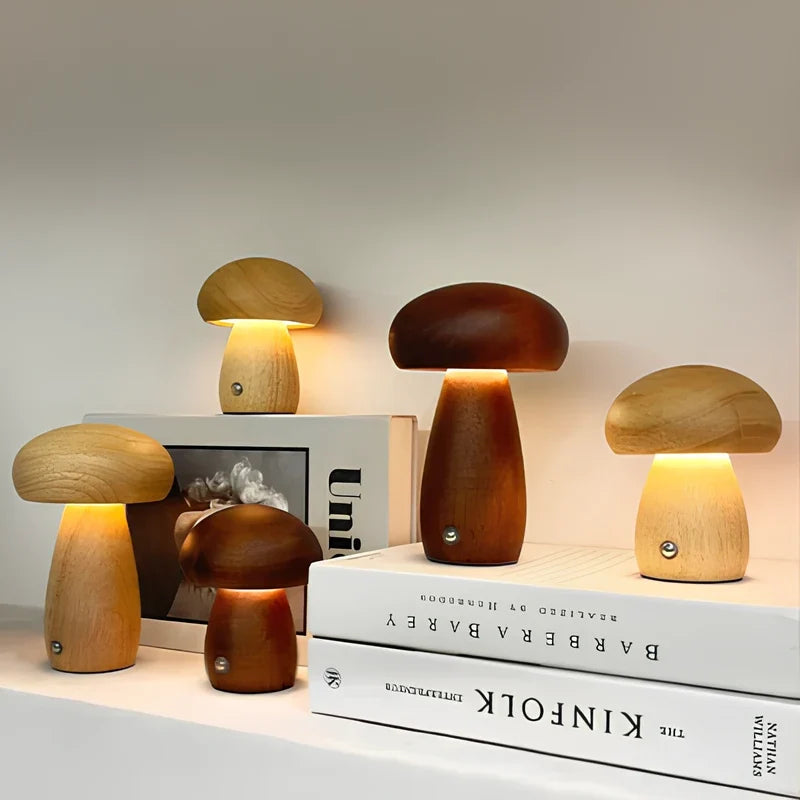 Lampe de table en bois Lumishroom™