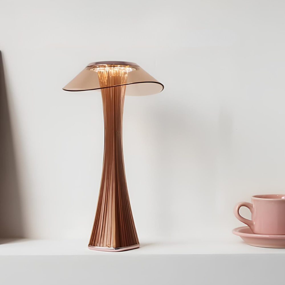 Lampe tulipe sculptée